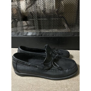Dexter Comfort Black Leather Slip On Moccasin Loafers Shoes Sz 7 1/2 Women’s NEW